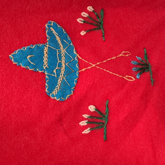 Handmade embroidered vintage wool blazer from Mexico. 40s/50s - Picture 8 of 10